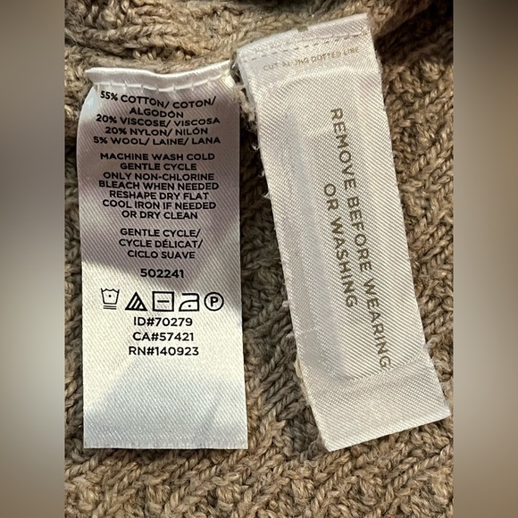 LOFT Ann Taylor Cozy Tan Knit Sweater Long Sleeve Women’s Size Small - Picture 7 of 16